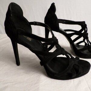 Michael Kors MK Black Soft Leather High Heels Womens 8 1/2M